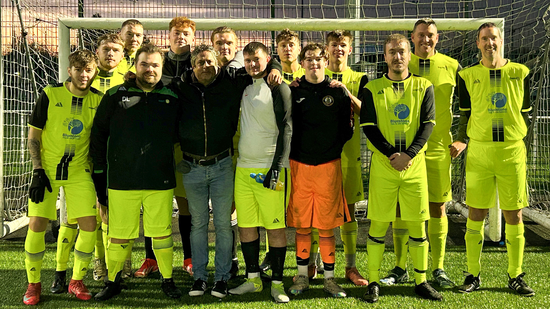 Players at the charity football match
