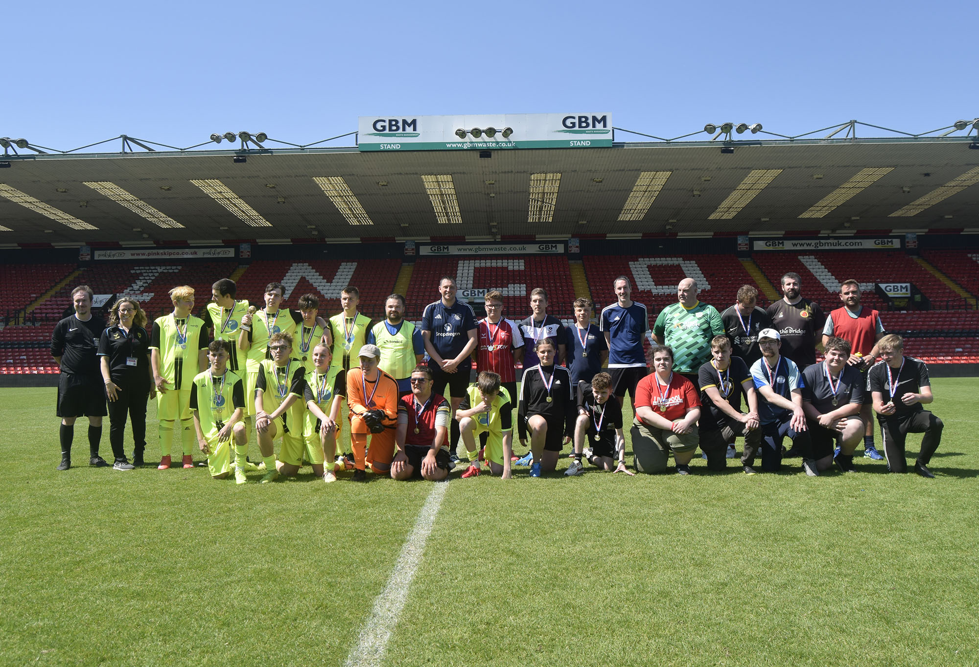 Image of the InspireU football team