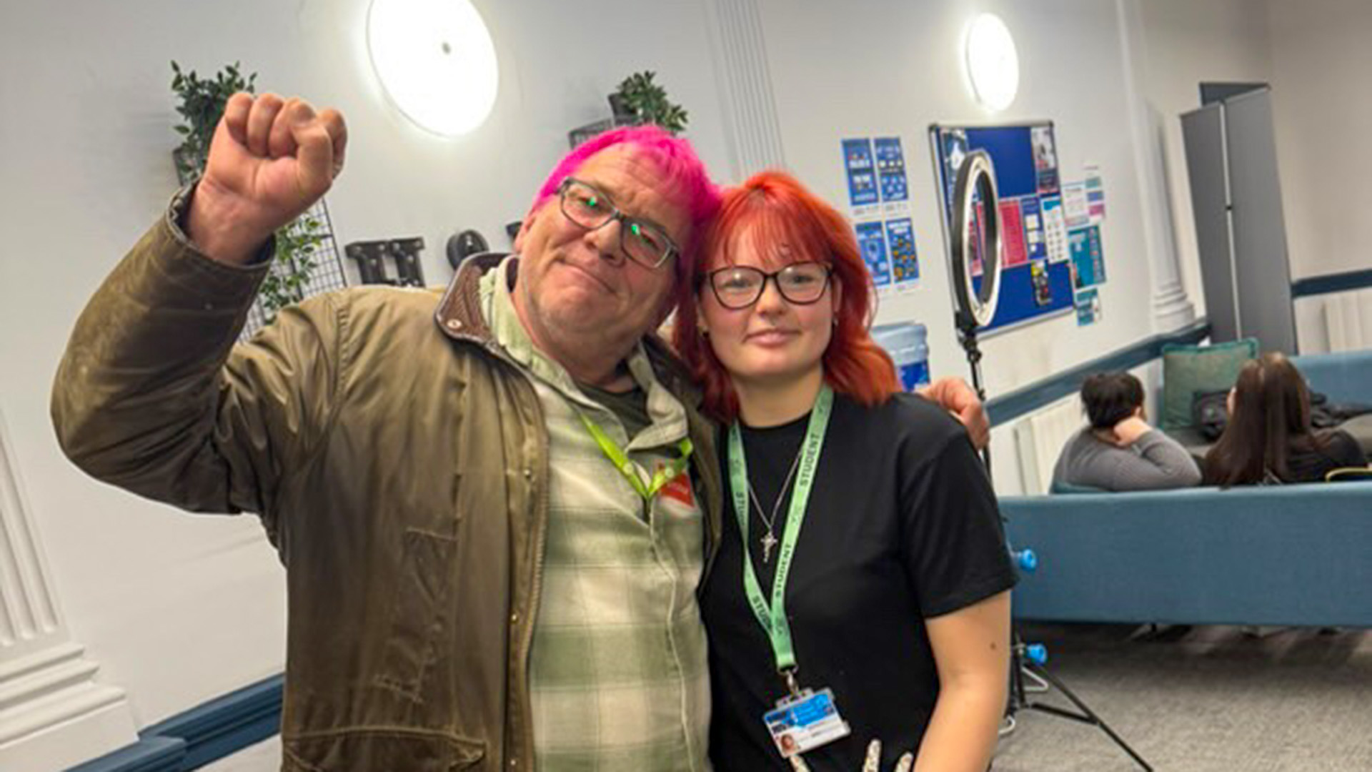 Maths tutor pink hair