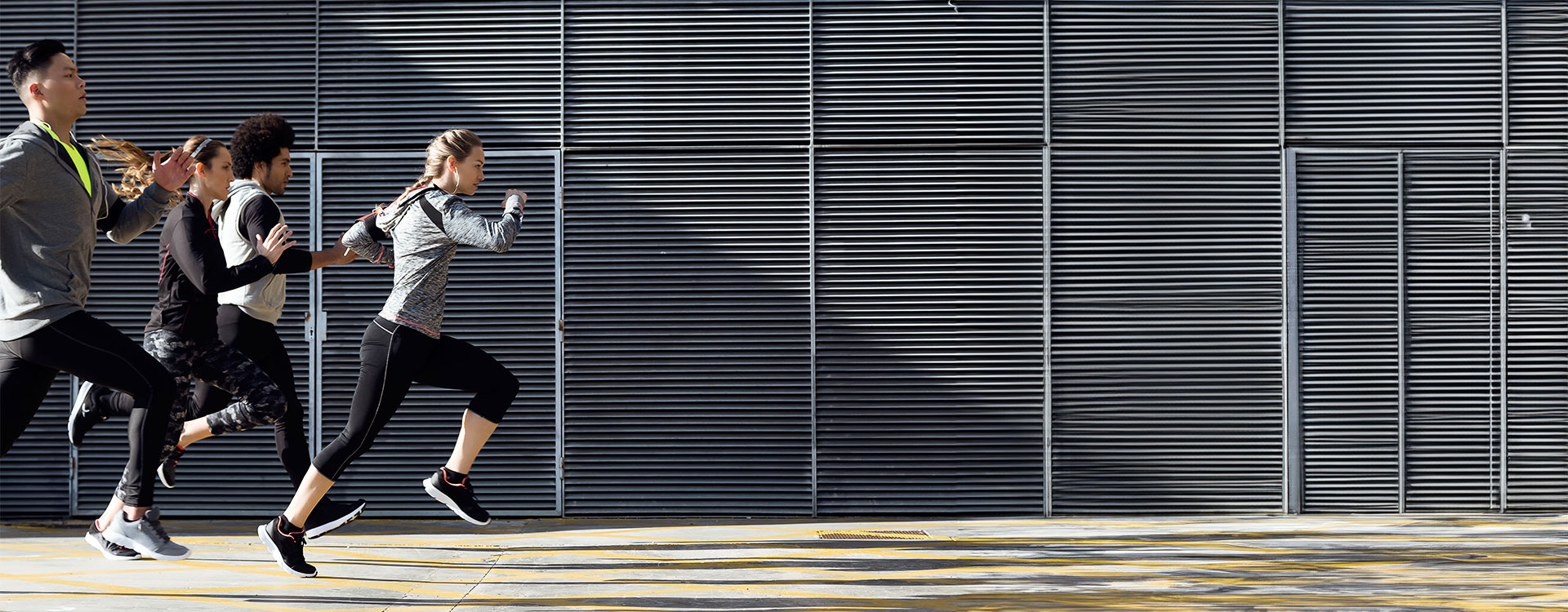Image of a group running