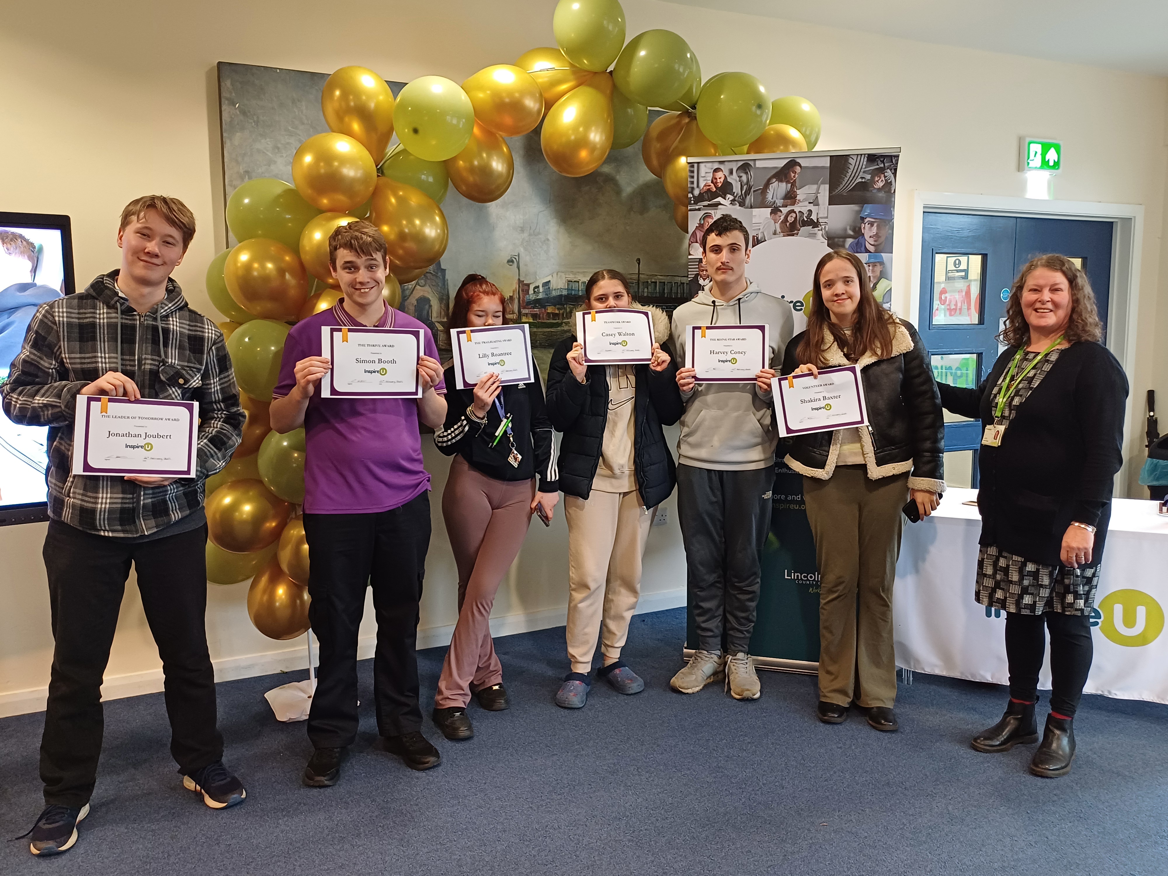 Image of students from the InspireU Skegness careers event
